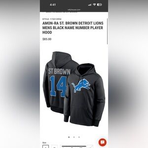 Detroit Lions St. Brown Hoodie